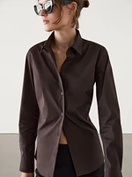 Stretch cotton blend shirt