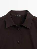 Stretch cotton blend shirt