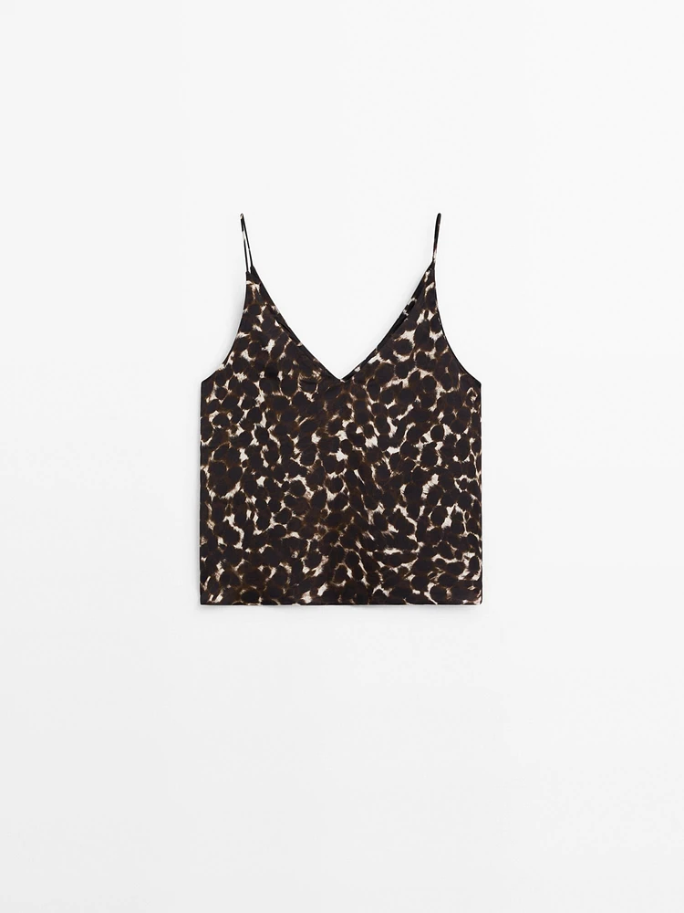 Animal print strappy top co-ord