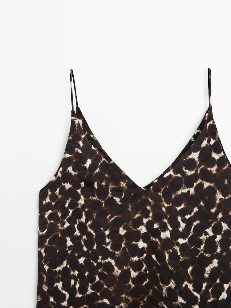 Animal print strappy top co-ord