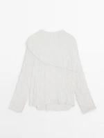 Semi-sheer lace blouse