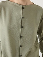 Flowing button-up shirt