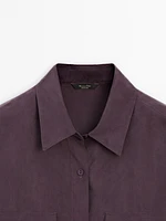 100% silk shirt with pockets