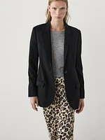 Long animal print skirt