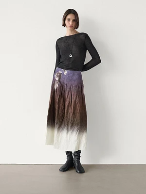 Ombré midi skirt