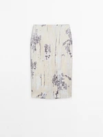 Midi skirt with print detail