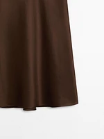 Long satin skirt