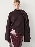 Sequinned midi skirt