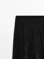 Midi skirt with concealed sequins