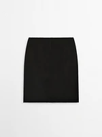 Satin midi skirt