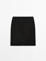 Satin midi skirt