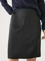 Satin midi skirt