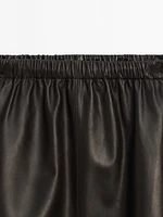 Nappa leather midi skirt