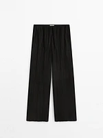 Pleated suede leather trousers - Limited Edition