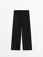 Pleated suede leather trousers - Limited Edition