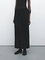 Pleated suede leather skirt - Limited Edition