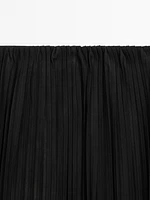 Pleated suede leather skirt - Limited Edition