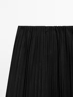 Pleated suede leather skirt - Limited Edition