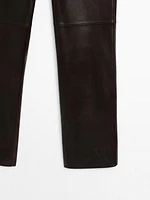 Straight-leg nappa leather trousers