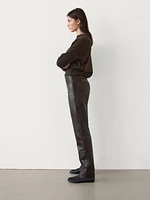 Straight-leg nappa leather trousers