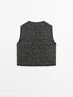 Knit vest with tie details