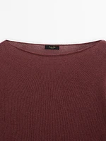 Purl knit sweater