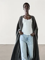 Long 100% cashmere cape