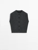 100% wool knit vest