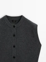 100% wool knit vest