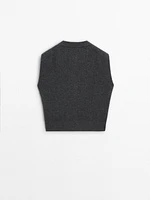 100% wool knit vest