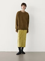 Long brushed cashmere blend sweater