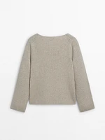 Purl knit sweater