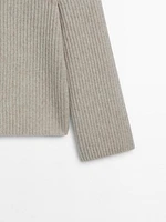 Purl knit sweater