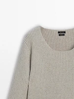 Purl knit sweater