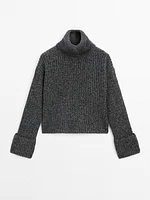 Knit turtleneck sweater