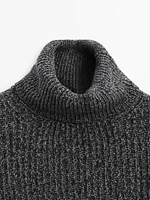 Knit turtleneck sweater