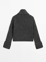 Knit turtleneck sweater