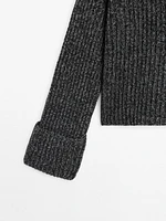 Knit turtleneck sweater