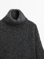 Knit turtleneck sweater