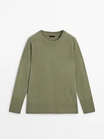 100% cashmere oversize knit sweater