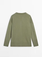 100% cashmere oversize knit sweater