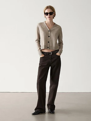 Wool and cashmere V-neck cardigan