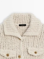 Knit cardigan with pocket details