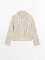 Knit cardigan with pocket details