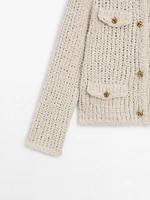 Knit cardigan with pocket details