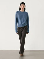 Wool blend round neck sweater