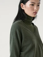 Wool blend V-neck sweater