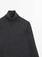 Wool blend turtleneck sweater