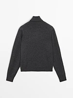 Wool blend turtleneck sweater