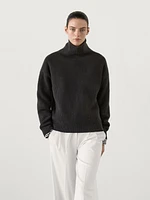 High neck wool sweater